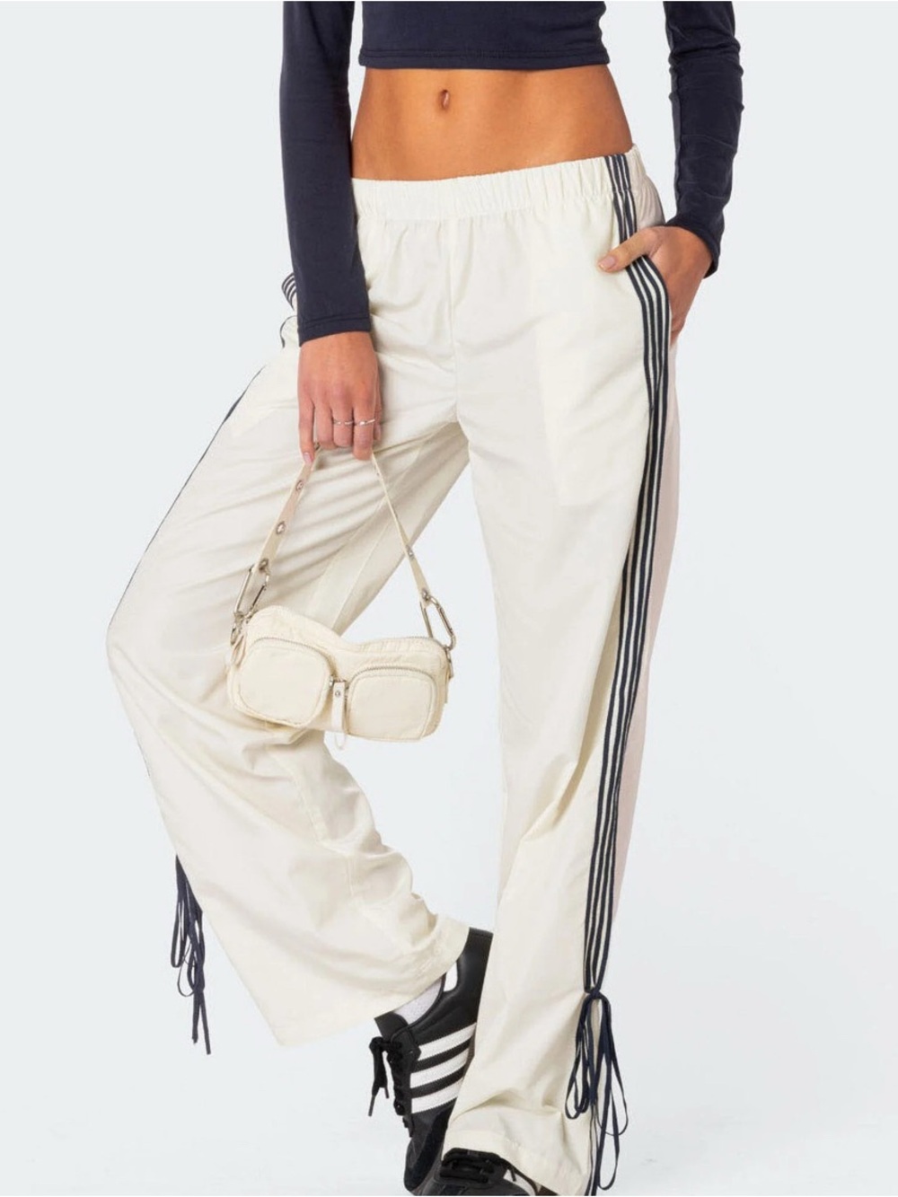 Edikted Remy Bow Ribbon Track Pants - Picture 4 of 4